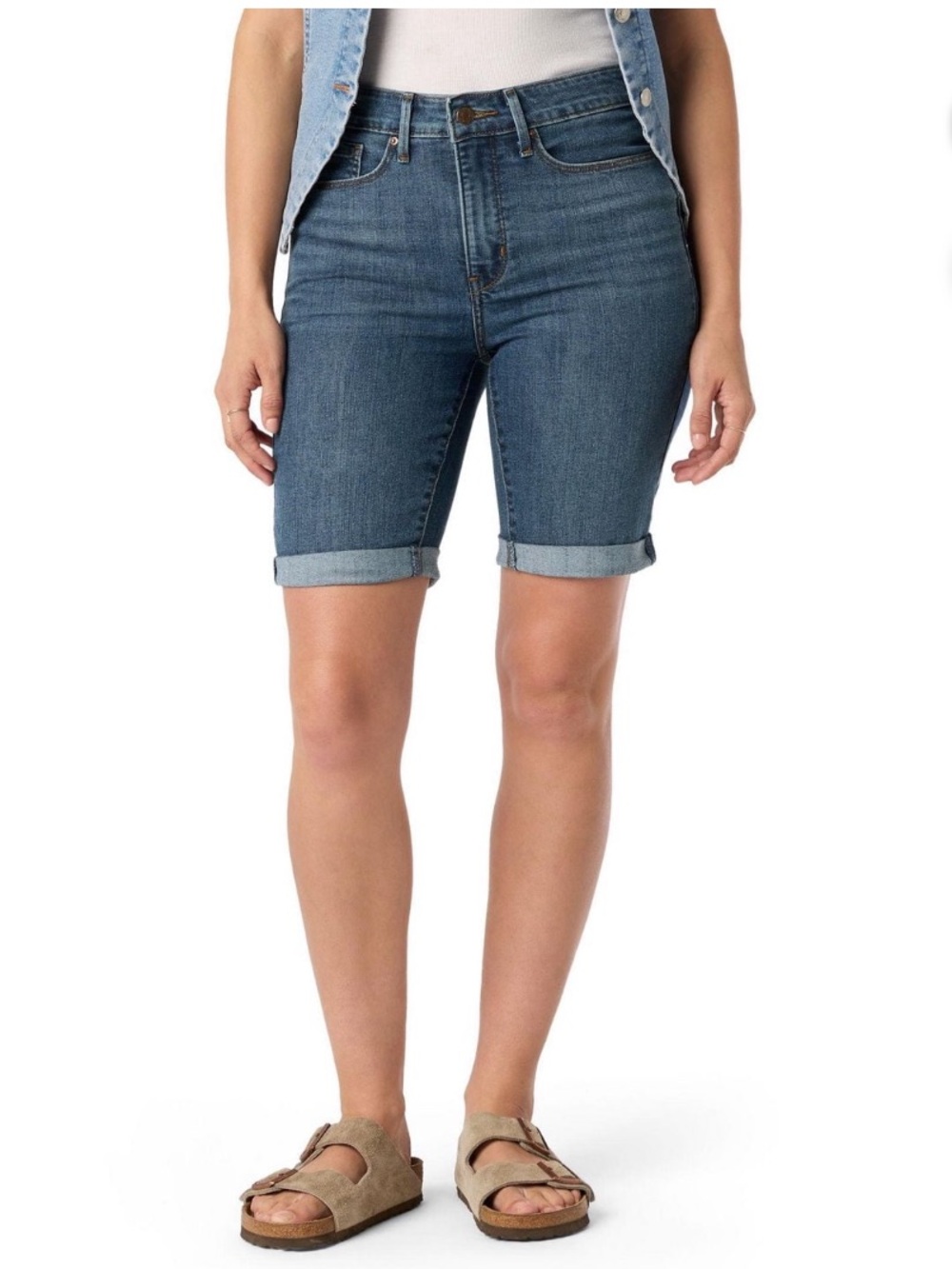 Levi's Blue Denim Bermuda Shorts